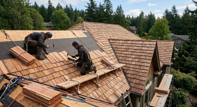 Cedar Roof Installation in North Bergen, NJ