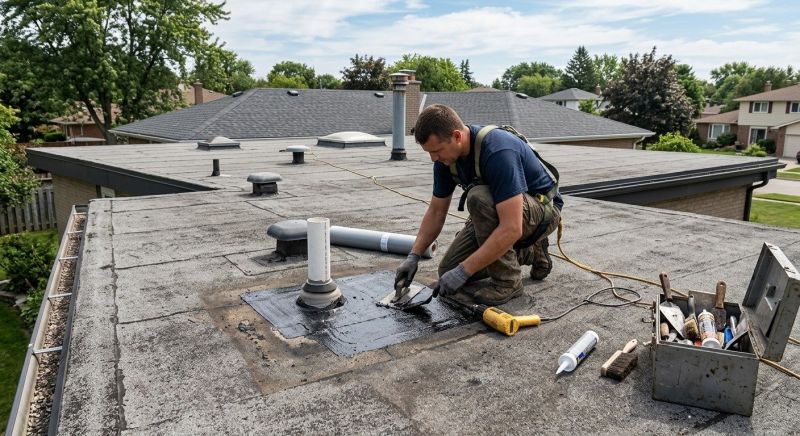 Rubber Roof Repair in Huntington, NY