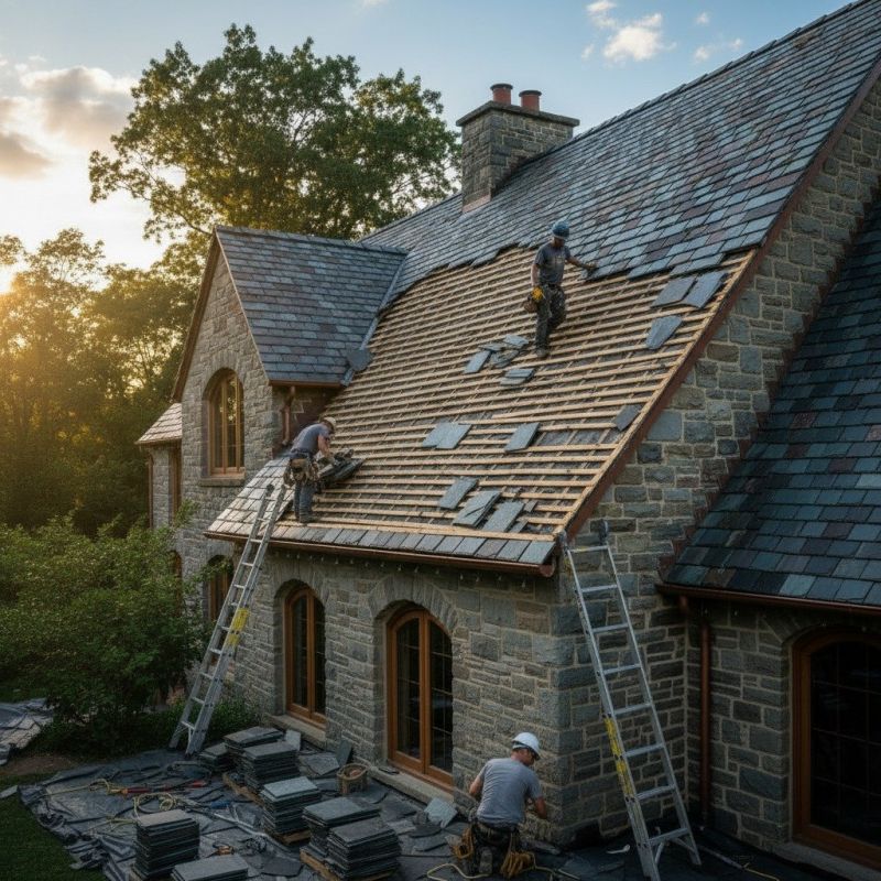 Slate Roof Replacement in Elmont, NY