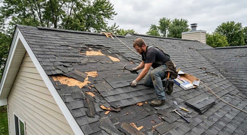 Storm Damage Roof Repair in Port Washington, NY