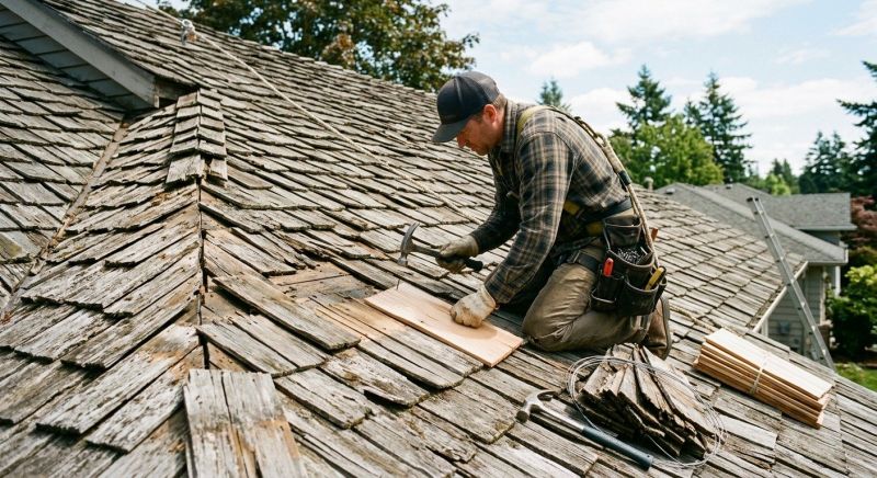 Wood Shake Roof Repair in Huntington, NY