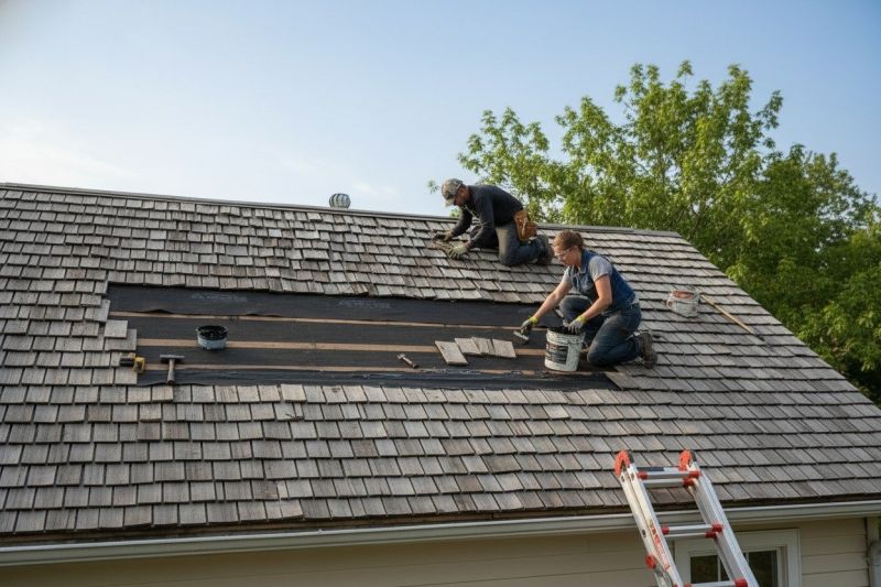 Wood Shake Roof Repair in Huntington, NY