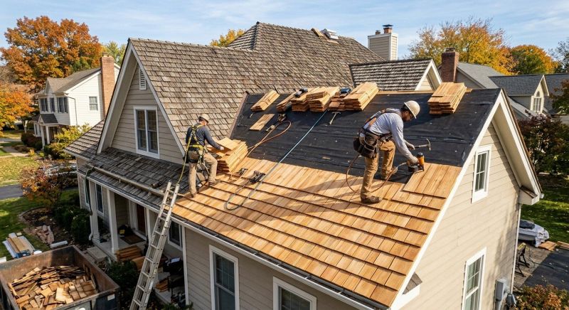 Wood Shake Roof Replacement in North Bergen, NJ